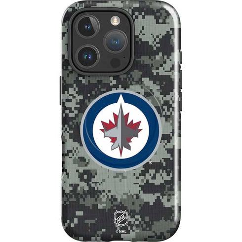 NHL Winnipeg Jets Camo iPhone 16 Pro Magsafe Impact Case